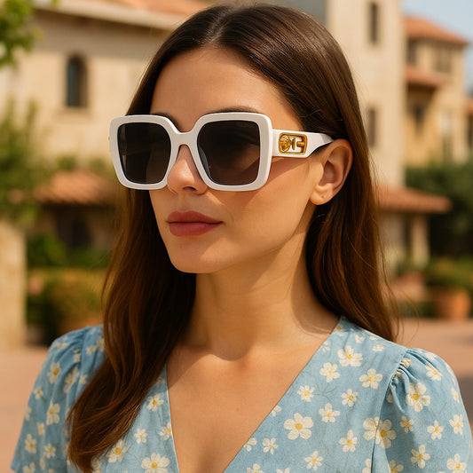 Elevate your fashion game with the Versace 36 White Sunglasses