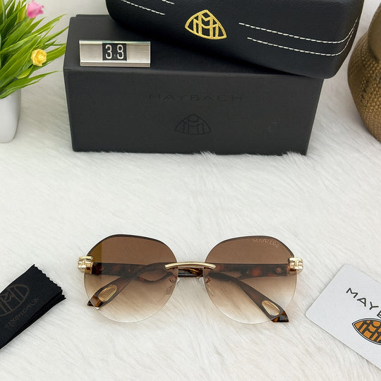 Maybach 38 Brown Gradient Rimless Sunglasses – Luxury Designer Eyewear for Men & Women