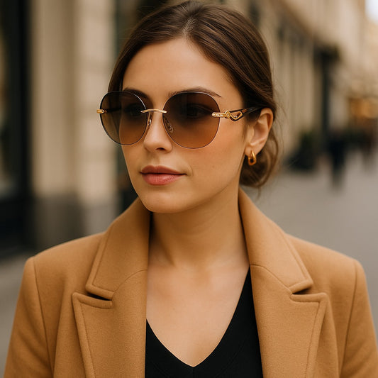 Maybach 38 Brown Gradient Rimless Sunglasses – Luxury Designer Eyewear for Men &amp; Women