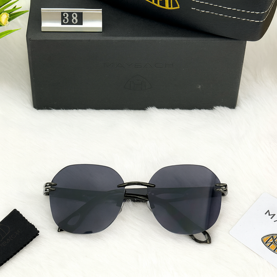 May Bach 38 Rimless Oval Sunglasses – Minimalist Luxury in a Small Frame