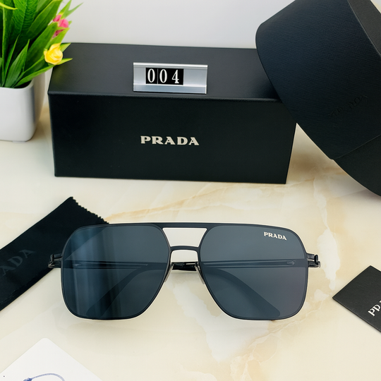 Prada 004 Black Square Sunglasses – Timeless Elegance with a Modern Edge