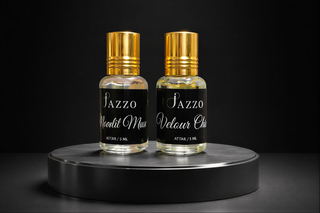 Jazzo Moonlit Muse & Velour Oud – Luxury Women’s Attar/Perfume Combo Pack - Jazzo