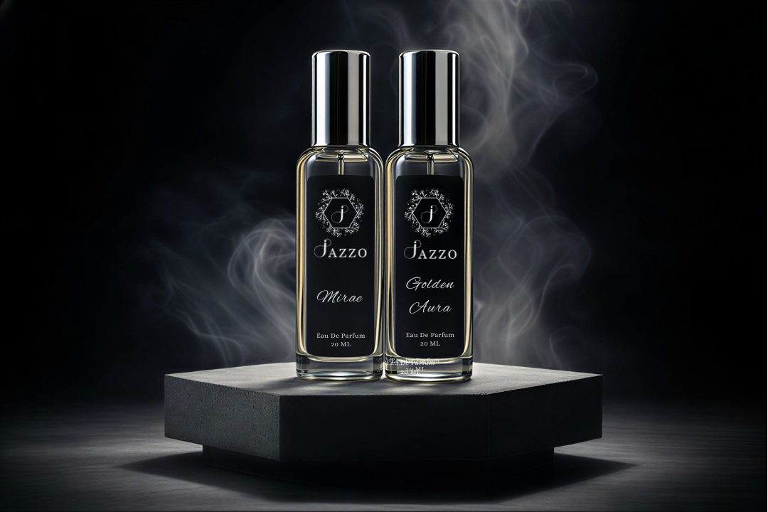 Jazzo Unisex Perfume Combo – Mirae & Golden Aura | Long-Lasting Luxury Fragrance Duo - Jazzo