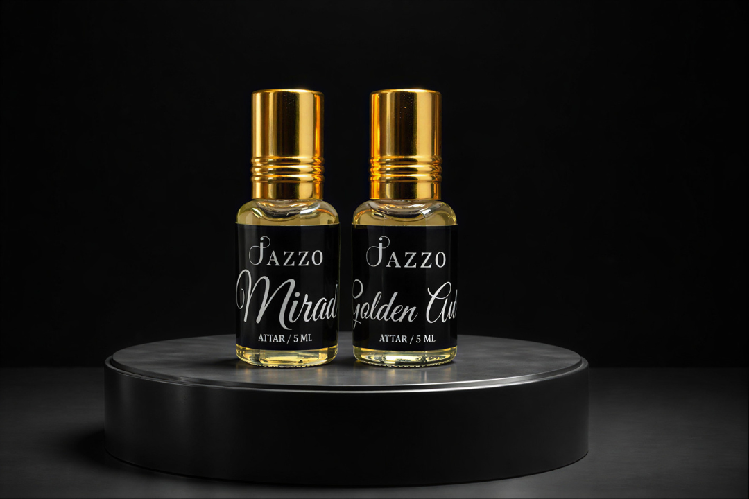 Jazzo Unisex Perfume Combo – Mirae & Golden Aura | Long-Lasting Luxury Fragrance Duo - Jazzo