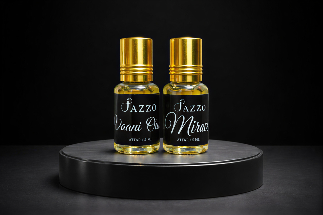 Jazzo Luxury Women’s Attar/Perfume Combo – Vaani Oud & Mirae | Premium Long-Lasting Fragrance Set - Jazzo