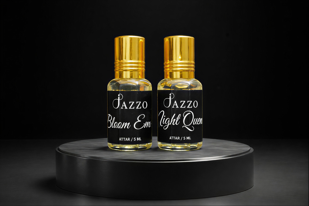 Jazzo Bloom Ember & Night Queen – Luxury Women’s Attar/Perfume Combo - Jazzo