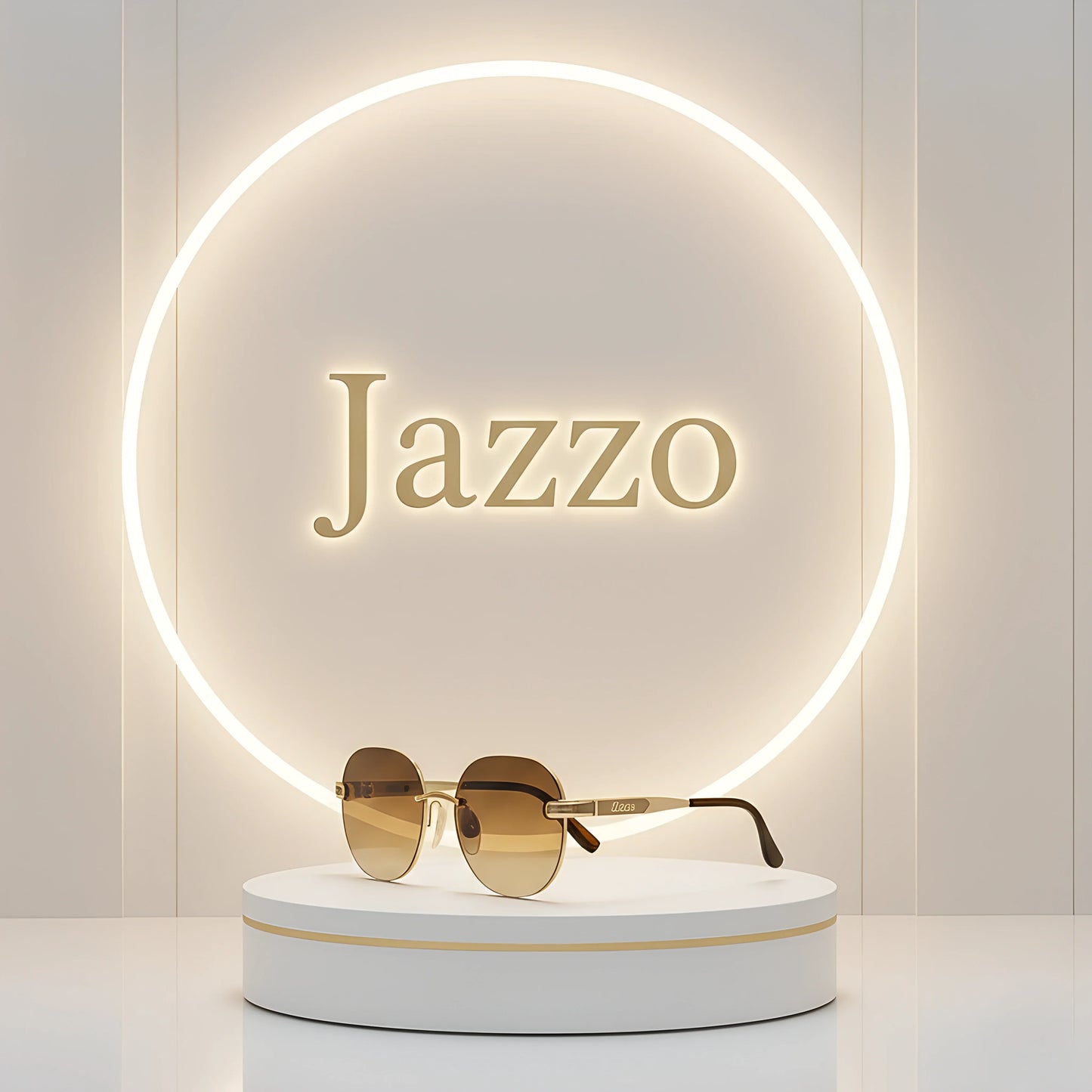 Maybach 38 Brown Gradient Women Rimless Sunglasses - Jazzo