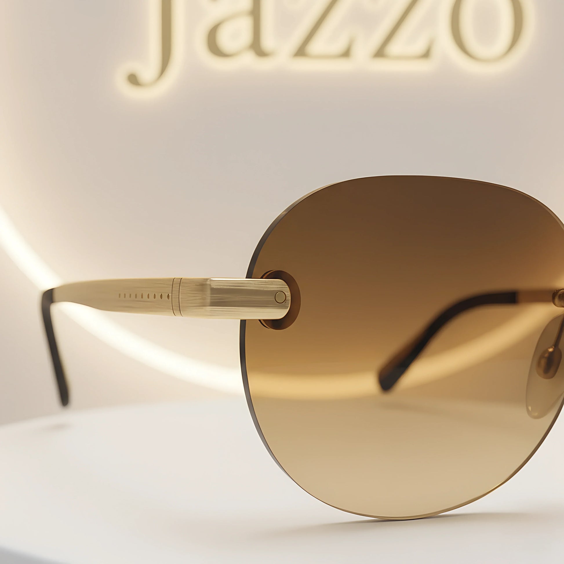 Maybach 38 Brown Gradient Women Rimless Sunglasses - Jazzo