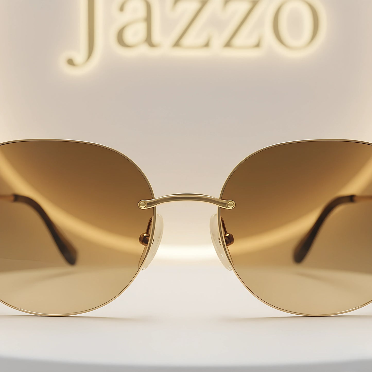 Maybach 38 Brown Gradient Women Rimless Sunglasses - Jazzo