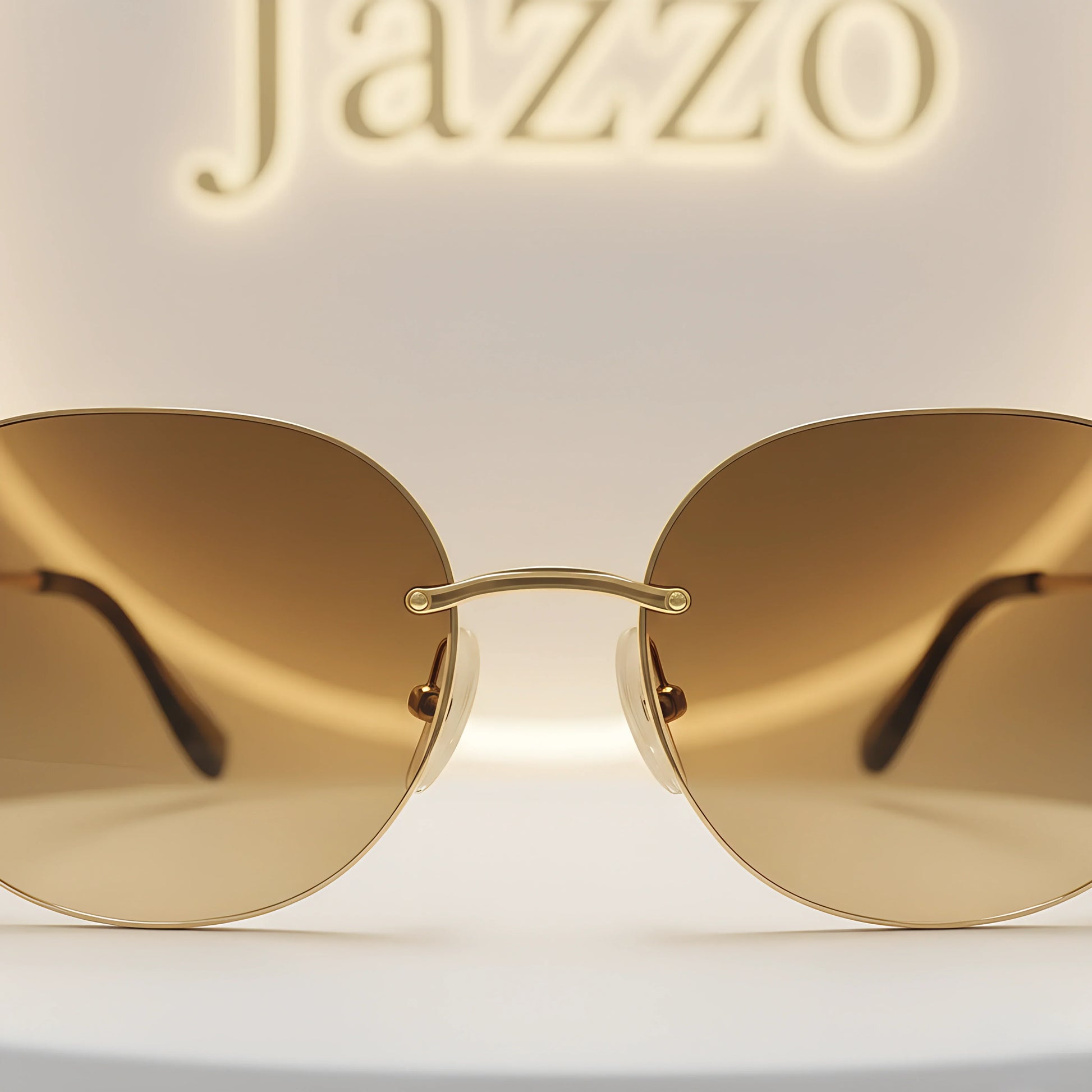 Maybach 38 Brown Gradient Women Rimless Sunglasses - Jazzo