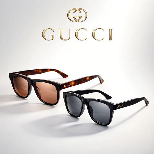 Buy Gucci 1345 Men's Rectangle Sunglasses – Luxury Designer Black Frame UV Protection Fashion Sunglasses for Men