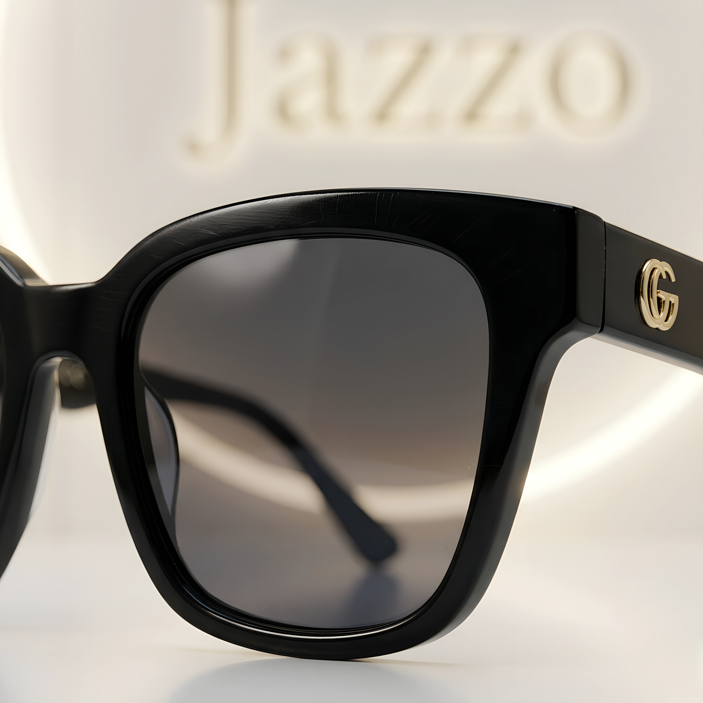 Buy 9580 Luxury Square Black Sunglasses for Men & Women – Green Lens Designer GG Style Premium UV Protection Sunglasses