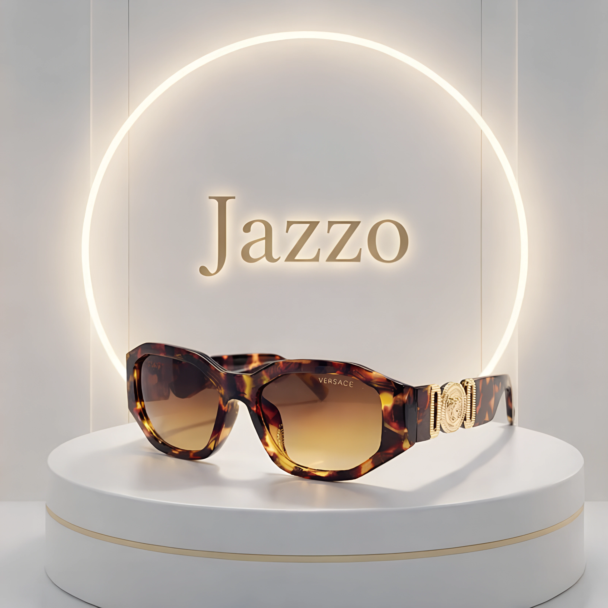 Versace Medusa Biggie Geometric Women’s Round Sunglasses - Jazzo