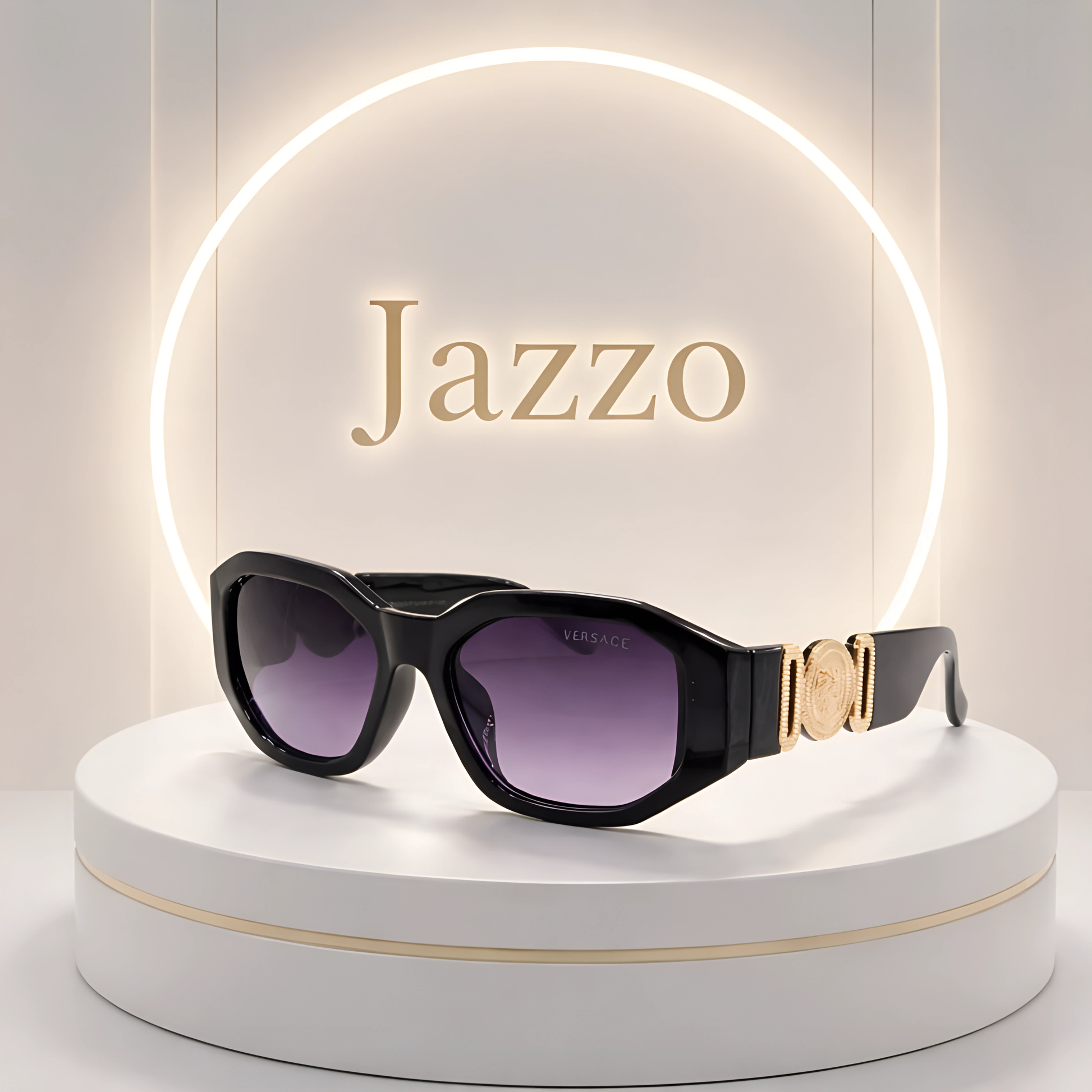 Versace Medusa Biggie Geometric Women’s Round Sunglasses - Jazzo